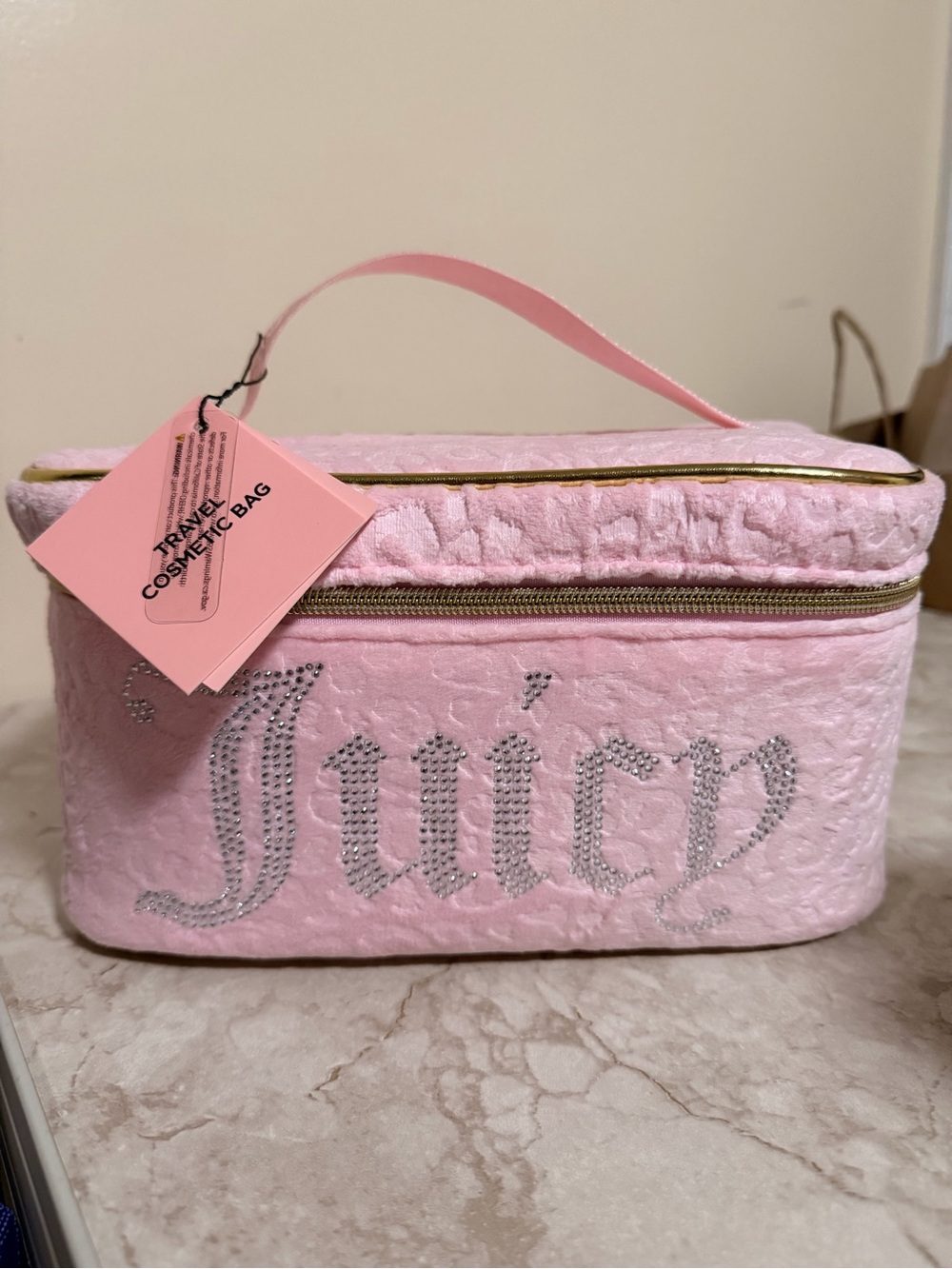 Juicy Couture Pink Travel Cosmetic Bag